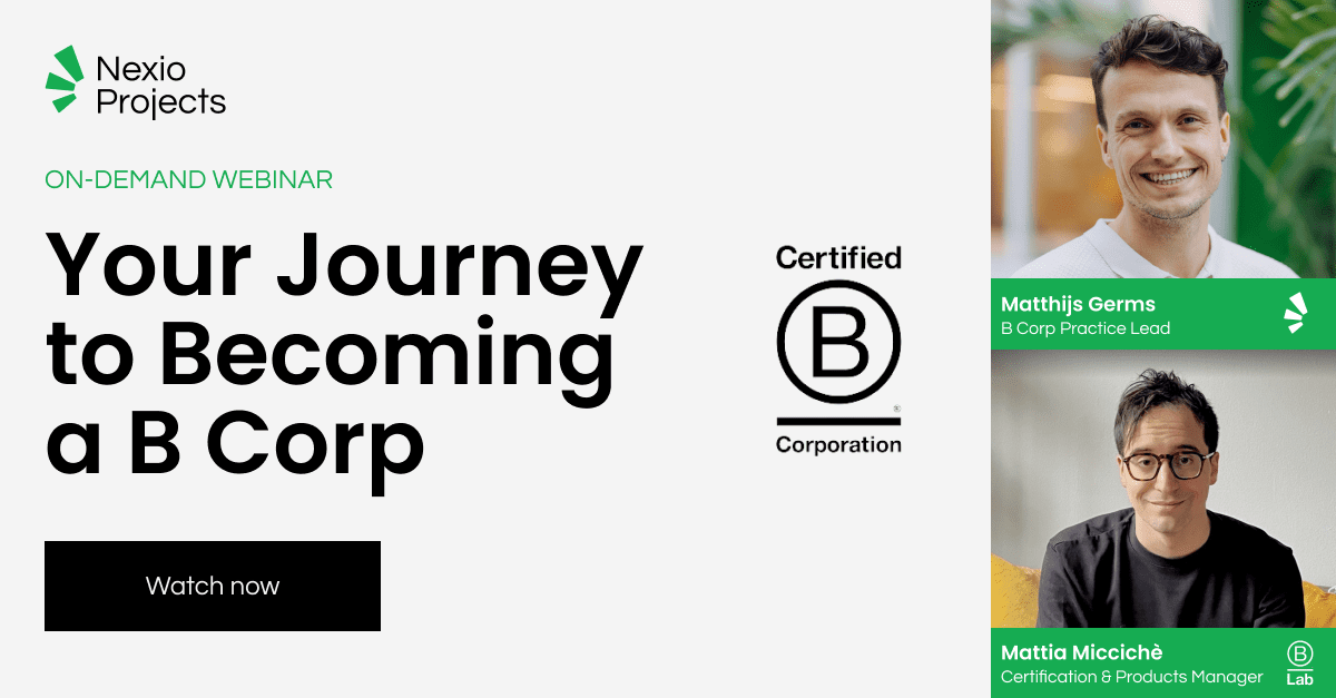 On-Demand Webinar: Your Journey to Becoming a B Corp